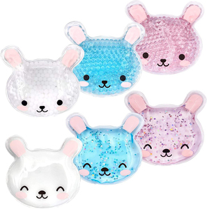 Wiederverwendbare Magische <span class=keywords><strong>Gel</strong></span>-Handwärmer Selbstheizende Wärme- und Kältepacks Kopfschmerz-Linderung Niedliche Tier-Wärme-Kälte-Pads für Kinder - Product Image 1