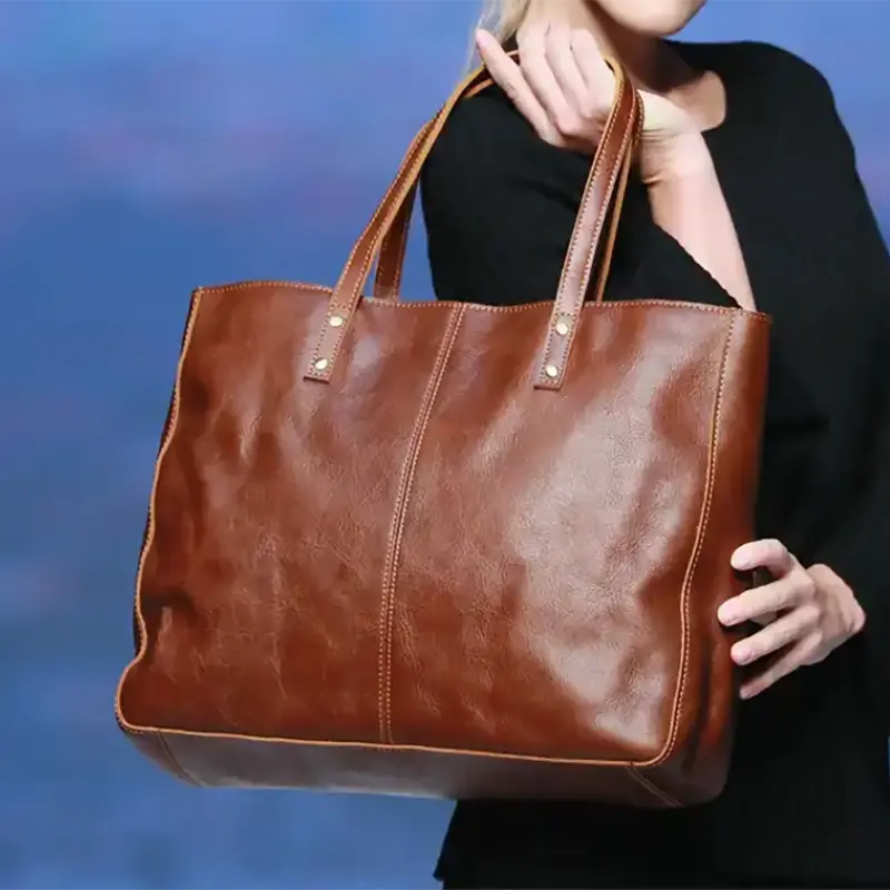 G-FAVOR 2024 mode Vintage à la main en peau de vache luxe femmes épaule en cuir véritable sacs fourre-tout sacs à main en cuir véritable