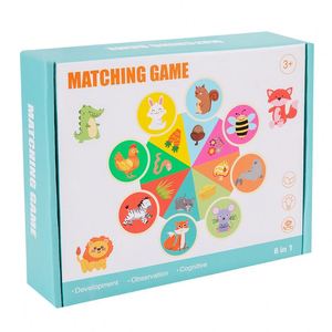 Wooden Educational <b>Puzzle</b> for Animals and Their Food Matching <b>Game</b> Kids Montessori Toy - Product Image 6