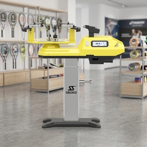 <span class=keywords><strong>Machine</strong></span> <span class=keywords><strong>à</strong></span> cordage de raquettes de <span class=keywords><strong>tennis</strong></span> et de badminton SIBOASI H7, <span class=keywords><strong>à</strong></span> écran tactile en acier, contrôlée par la voix AI, type sur pied, tension constante - Product Image 1