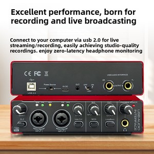 Tarjeta de Sonido USB Externa Compacta Profesional para Transmisión <span class=keywords><strong>en</strong></span> <span class=keywords><strong>Vivo</strong></span>, Grabación, Karaoke e Instrumentos Musicales - Plug-and-Play para Computadora - Product Image 4