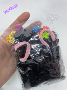 Vivian Lot de deux chignons <span class=keywords><strong>afro</strong></span> Marley Kinky avec élastique et pinces à fleurs sans cordon de serrage pour filles et enfants - Product Image 6
