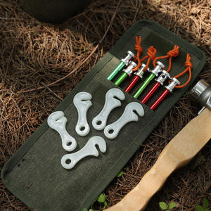 เชือกผูกเต็นท์เรืองแสงในที่มืด ขนาด 63x7 มม. สีขาว ทำจาก PVC กันลม อุปกรณ์เสริมสำหรับเต็นท์ - Product Image 5