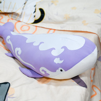 Jouet baleine en peluche bleu personnalisé motif imprimé jouet animal en peluche doux Kunpeng jouet un cadeau surprise pour un ami