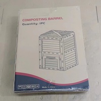 Bac à compost extérieur 300L en plastique pour jardin, décomposition organique