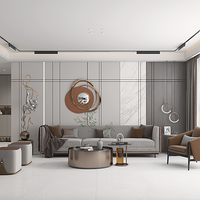 Carrelage en porcelaine aspect marbre gris perle 800x800mm antidérapant rustique moderne facile à nettoyer imperméable pour sol/mur salon
