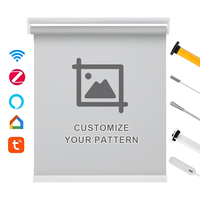 Stores enrouleurs intelligents motorisés Tuya Zigbee avec télécommande, stores occultants intelligents rechargeables, stores électriques pour fenêtres