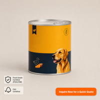Emballage en tube de papier kraft recyclable personnalisé, conteneur cylindrique hermétique de qualité alimentaire avec couvercle facile à décoller pour les friandises pour animaux de compagnie