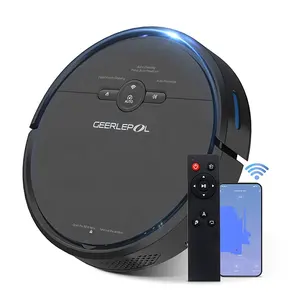 GEERLEPOL自動強力吸引ロボット掃除機フロアクリーナーモップロボット掃除機とAlexa GoogleTuyaアプリ