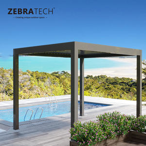 Pérgolas de Aluminio con Láminas, Novedad, para Balcón o <span class=keywords><strong>Restaurante</strong></span>, Diseño Inspirado en la Naturaleza, Motorizadas, Impermeables, Estructuras de Jardín para Exteriores - Product Image 6