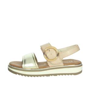 Sandali bassi da donna Marco Tozzi 2-28501-44 Sandali piatti dorati - Product Image 1