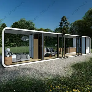 Rumah Harga terbaik Apple 20 kaki 40ft luar ruangan Modern populer rumah Prefab rumah kerja seluler kantor Pod kabin Apple