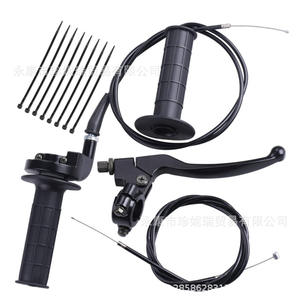 Zhen Niu Ru Trade - Puños para manillar de motocicleta, 22,2 mm, ergonómicos, de goma, antideslizantes, negros, juego de 6 piezas para reparación - Product Image 1