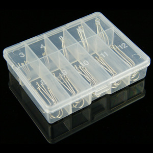 Silver Long Shank Fishhooks 50pcs In 10 Compartment Box For Freshwater Fishing Fly <b>Hook</b> High Carbon Steel - Product Image 3