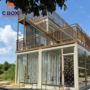 Cbox Prefabricado Modular Cafetería Móvil Restaurante de 2 Pisos Panel Sándwich Hotel Oficina Tienda de Ropa Casa Contenedor Desmontable - Product Image 4