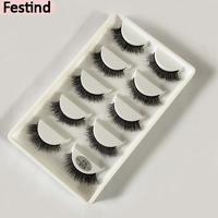 Nouvelles 5 paires de faux cils 6D volumineux de 18 mm, faits à la main, effet vison, 12 mm, bande complète, synthétiques pour maquillage