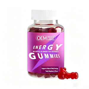 Gomitas Energéticas con Vitamina B12 para Adultos OEM |   Fórmula Personalizada de <span class=keywords><strong>Amino</strong></span>ácidos de Té Verde |   Marca Privada Vegana Natural Sin Gluten Bienestar Diario - Product Image 1
