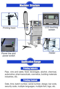 完璧なレーザー産業用1-4線小さな文字ラベル有効期限連続インクジェットプリンターペットボトルパッケージバッチコーダー - Product Image 2