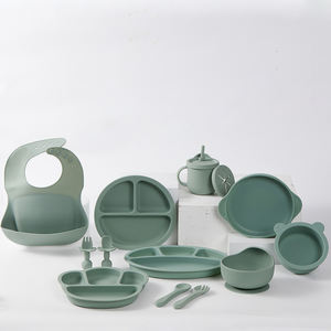 Vajilla para niños, comida, plato de silicona para bebé, juego de destete para comer, comedor para niños, juego de alimentación de bebé de silicona sin BPA - Product Image 6