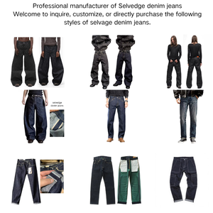 Jeans da Uomo in <span class=keywords><strong>Denim</strong></span> Grezzo Giapponese Selvedge Originale da 14.5 oz, Gamba Dritta, Gamba Larga, Vestibilità Ampia, Casual - Product Image 6