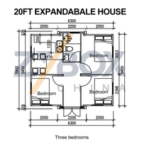 ZYBOX Villa Modulaire Préfabriquée de Luxe Extensible en Conteneur, Pliable, en Bois de Précision, 20ft 40ft, pour le Marché Américain