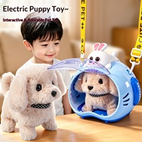 Jouet en peluche électrique pour enfants, lapin et chien, avec fonction de marche, son réaliste et aboiements, en plastique et rembourrage en coton PP