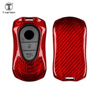 T-carbon Propre nouveau Design couverture de clé de voiture en Fiber de carbone pour Mercedes Benz une classe B C S AMG GLA CLA GLC W176 W221 W204 W205 étui à clés