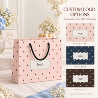 Sacs cadeaux pour baby shower avec imprimé pois minimaliste et poignées en corde pour les commandes en gros d'emballages de fête