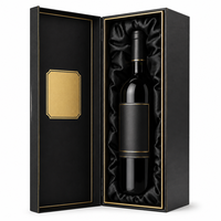 Boîte en papier pliable personnalisée à bas prix, emballage plat pour bouteille de vin, cadeau d'entreprise, emballage pour vin