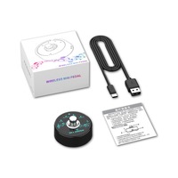 Pedal de Efectos MIDI Inalámbrico Portátil Recargable BT, Mini Controlador MIDI, Controlador de Efectos de Software, Controlador MIDI USB
