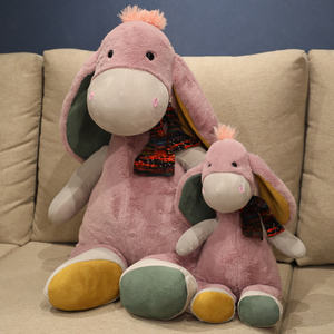 填充动物-舒适伴侣-超软动物毛绒玩具农场动物-40厘米2色助理坐着的驴 - Product Image 3