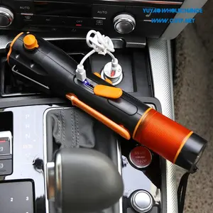 Productos innovadores, Venta caliente del martillo de la seguridad del cargador del coche del usb salvar la vida de la martillo Herramientas led linterna