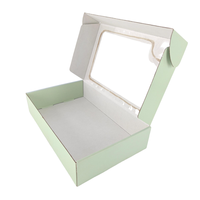 Boîte d'avion ondulée kraft personnalisée en Offre Spéciale éponge d'emballage cadeau en carton pliable pour drapeaux chaussettes avec fenêtre en PVC
