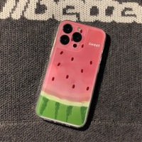 Coque de téléphone Summer Fun 16 Pro Max pour iPhone 15 14 13 12 Soft Cartoon Watermelon Fresh pour Apple Bright Girl Phone
