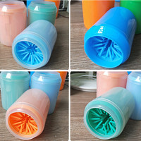 Brosse de nettoyage pour pattes, tasse de lavage pour chiens, nettoyeur de pattes en silicone souple, tasse de lavage pour animaux de compagnie, toilettage des pattes