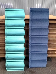 Tuile de toiture en acier Galvalume à bas prix, 0,35 mm, 0,45 mm, tuile de toiture métallique revêtue de pierre colorée, prix compétitif - Product Image 4