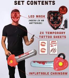 Máscara LED Purge Chainsaw, <span class=keywords><strong>Disfraz</strong></span> <span class=keywords><strong>de</strong></span> Halloween para <span class=keywords><strong>Hombre</strong></span>, Modos <span class=keywords><strong>de</strong></span> Iluminación, <span class=keywords><strong>Disfraz</strong></span> <span class=keywords><strong>de</strong></span> Moda 2024 - Product Image 3