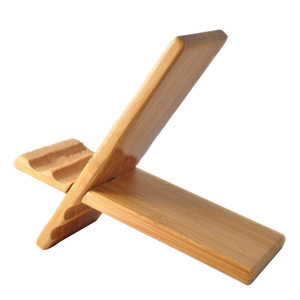 Creative 2-in-1 Bamboo Desktop <b>Stand</b> for Tablets and Phones - Simple, Modern, and Customizable - Product Image 3