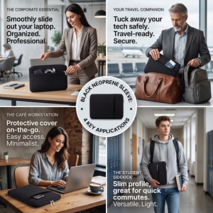 Custodia Protettiva Morbida in Neoprene Personalizzata, Sottile e Antiurto per Laptop con Tasca Frontale per MacBook e Uso Professionale - Product Image 2