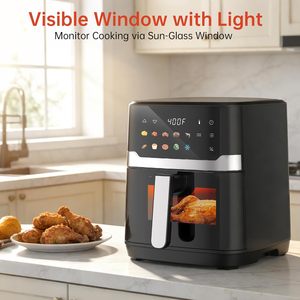 Hot Selling Visible Electric Cook Machine Without Oil Digital Air Fryer 1500W Household Small Kitchen Appliance - Product Image 1