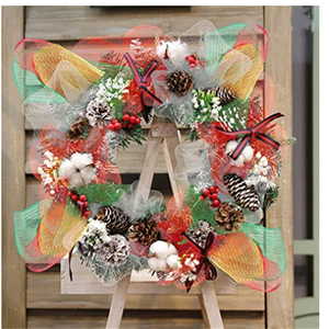 Malla metálica para decoración navideña, <span class=keywords><strong>Red</strong></span> y <span class=keywords><strong>Red</strong></span>, polivinílico Rollos de malla para decoración del Día de San Valentín, flores, coronas, árboles - Product Image 5