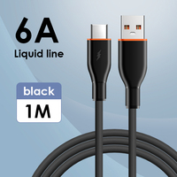 Cable Tipo-C Multifunción de Silicona Genuina de Alta Calidad, Resistente a Altas Temperaturas, con Carga Rápida 6A