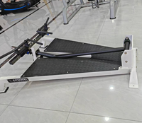 Machine à rames en T en acier robuste pour usage commercial - Inclinaison réglable, entraînement de force à charge de plaques pour le dos et les bras