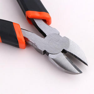 Pince diagonale industrielle, largeur de mâchoire 1/4 po, acier au chrome-vanadium, poignée orange, outil de coupe de fil à bouche inclinée - Product Image 5