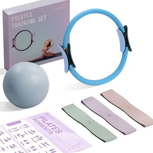 Komplettes Pilates-Ball-Set mit Ring, Widerstandsbändern und Trainingsanleitung für Ganzkörper-Heimfitness - Product Image 2