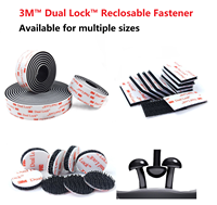 Attache refermable 3M Dual Lock SJ3550, 250 noires, 5 fois plus résistantes que les attaches auto-agrippantes, remplace les vis et les rivets pour l'industrie