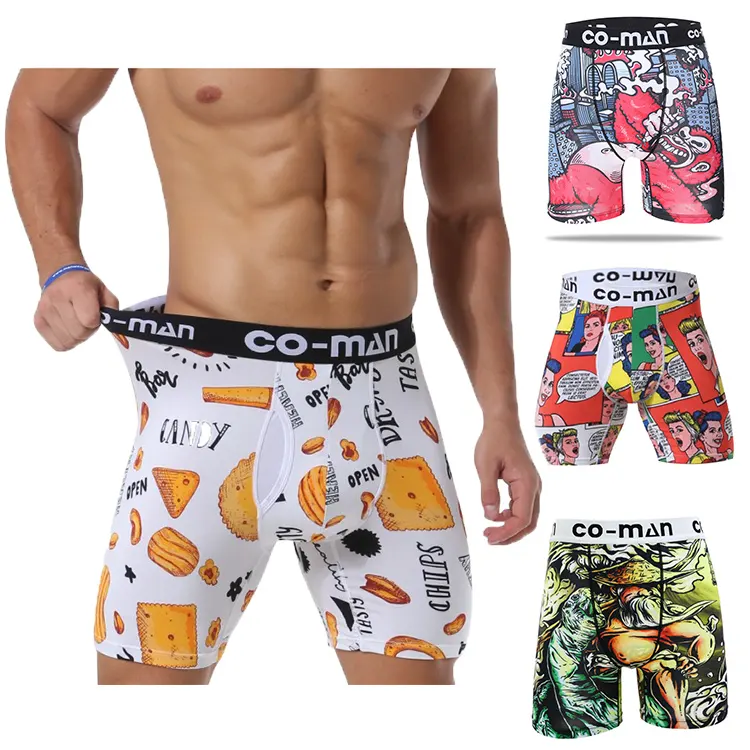 Wholesale custom 95 cotton 5 spandex boxer for men underwear men's boxer briefs