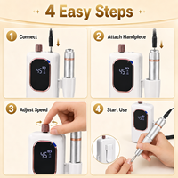VantrendBeauty Ponceuse à Ongles Professionnelle Personnalisée Rechargeable Portable avec Clip Ceinture – Kits de Fournitures de Manucure et Pédicure pour Salons et Vente au Détail