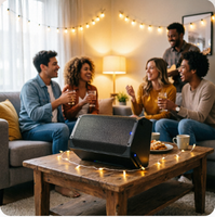 VENTE FLASH - Enceinte active à batterie de 12 pouces, 200W, avec transducteur en titane, système audio DSP pour spectacles de rue, fêtes en plein air, conférences, concerts en direct