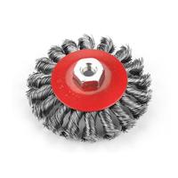 Brosse de roue en fil métallique Brosses de roue en fil métallique pour meuleuse d'angle Enlèvement de la peinture antirouille Nettoyage des soudures Mélange des bords